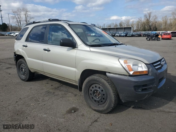 2008 Kia Sportage LX with VIN KNDJF724087489496, listed as a Copart auction lot 48431835 with 0 mi miles and Salvage Title. Bid and sale history available at carsss.com. Image 4.