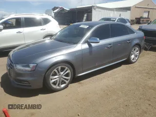 2013 Audi S4 Premium Plus z VIN WAUBGAFL1DA227349, wystawiony jako Copart lot #54449925 z przebiegiem 115 844 mil mil oraz Szkody całkowita. Historia ofert i sprzedaży dostępna na DreamBid. Obrazek 1.