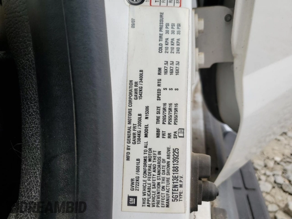2008 Hummer H3 SUV with VIN 5GTEN13E188139225, listed as a Copart auction lot 77346384 with 200,150 mi miles and Salvage Title. Bid and sale history available at carsss.com. Image 13.
