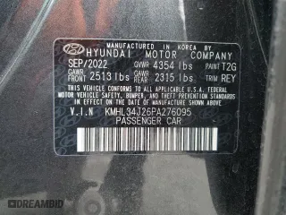 2023 Hyundai Sonata Limited with VIN KMHL34J26PA276095, listed as a Copart auction lot 48945505 with 47,695 mi miles and Clean Title. Bid and sale history available at carsss.com. Image 12.