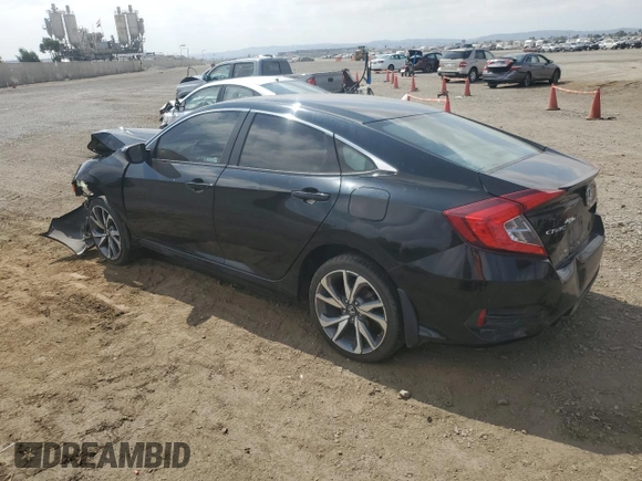 2020 Honda Civic Sedan Sport with VIN 2HGFC2F86LH506332, listed as a Copart auction lot 72094644 with 86,640 mi miles and Salvage Title. Bid and sale history available at carsss.com. Image 2.