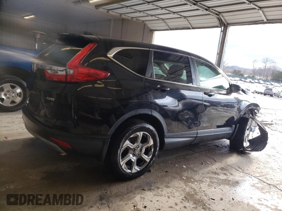 2017 Honda CR-V EX-L with VIN 5J6RW2H89HL018688, listed as a Copart auction lot 46598855 with Not Provided miles and Salvage Title. Bid and sale history available at DreamBid. Image 3.