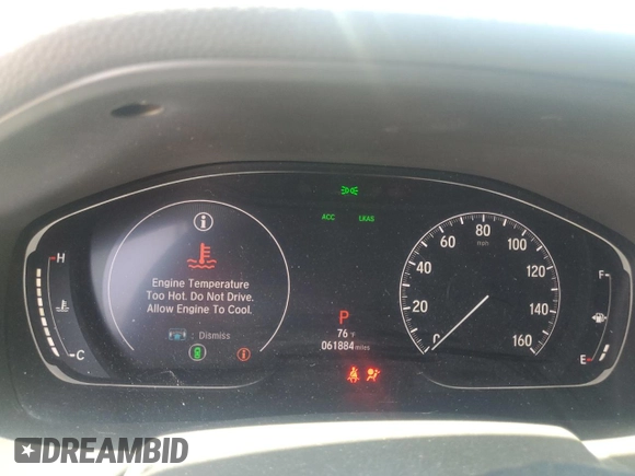 2020 Honda Accord EX-L with VIN 1HGCV2F51LA004779, listed as a Copart auction lot 59372935 with 61,884 mi miles and Salvage title. Bid and sale history available at DreamBid. Image 9.
