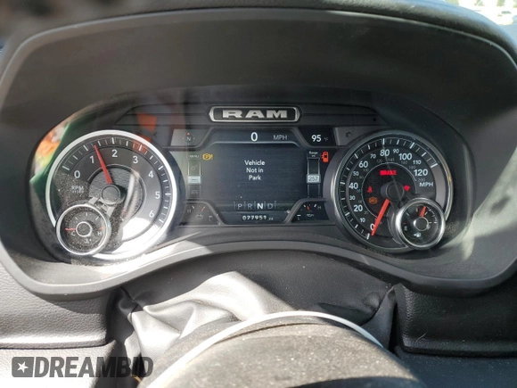 2022 Ram 1500 Big Horn with VIN 1C6RREMT2NN480011, listed as a Copart auction lot 46630725 with 77,951 mi miles and Salvage Title. Bid and sale history available at carsss.com. Image 9.