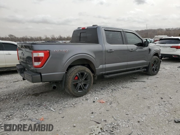 2021 Ford F-150 XL with VIN 1FTFW1E88MFB09564, listed as a Copart auction lot 49444645 with 58,033 mi miles and Salvage Title. Bid and sale history available at carsss.com. Image 3.
