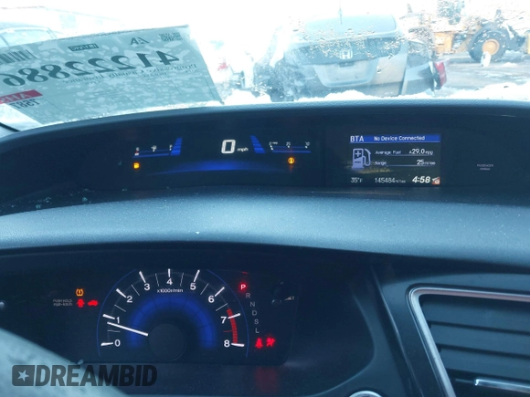 2014 Honda Civic Sedan EX with VIN 19XFB2F81EE207315, listed as a IAAI auction lot 41222886 with 145,484 mi miles. Bid and sale history available at carsss.com. Image 7.