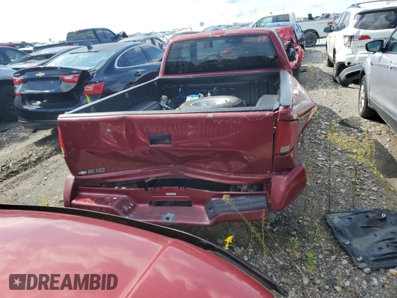 1997 Chevrolet S-10 LS with VIN 1GCCS19W6VK124077, listed as a Copart auction lot 61574074 with 201,171 mi miles and Salvage Title. Bid and sale history available at DreamBid. Image 6.
