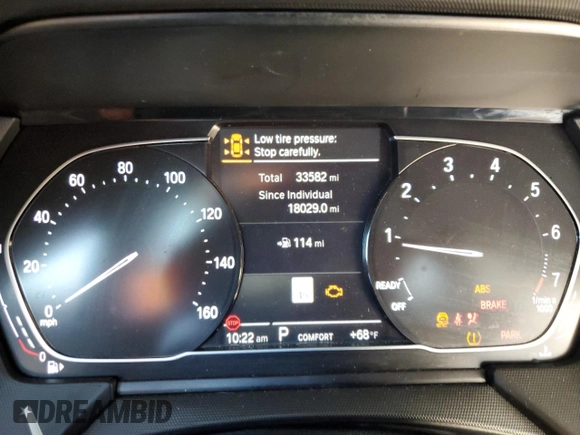 2021 BMW 2 Series 228i with VIN WBA53AK00M7H73905, listed as a Copart auction lot 53642885 with 33,582 mi miles and Salvage Title. Bid and sale history available at DreamBid. Image 9.