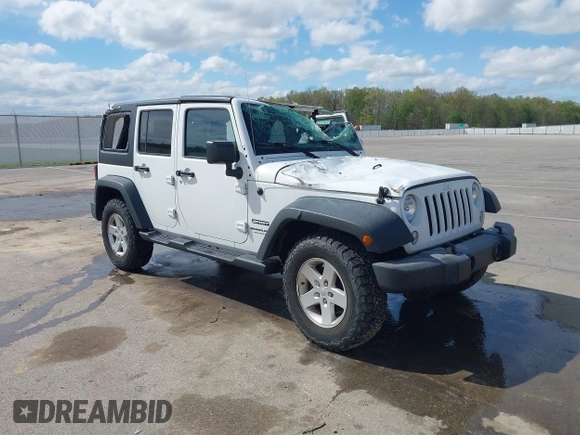 2018 Jeep Wrangler Unlimited Sport S with VIN 1C4BJWDG3JL810853, listed as a IAAI auction lot 42074032 with 141,942 mi miles and . Bid and sale history available at DreamBid. Image 1.
