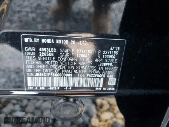 2016 Acura RLX Technology z VIN JH4KC1F56GC000889, wystawiony jako Copart lot #80466374 z przebiegiem 130 412 mil mil oraz Szkoda całkowita • Salvage title. Historia ofert i sprzedaży dostępna na DreamBid. Obrazek 12.