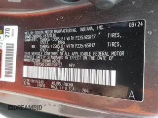 2024 Toyota Sienna XLE with VIN 5TDYSKFC8RS150152, listed as a Copart auction lot 86604424 with 22,485 mi miles and Salvage Title. Bid and sale history available at DreamBid. Image 13.