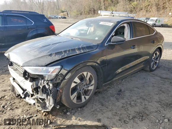 2022 Audi e-tron Sportback S line Premium Plus z VIN WA12AAGE2NB041104, wystawiony jako Copart lot #75980913 z przebiegiem Nie podano mil oraz Nie do naprawy • Non repairable. Historia ofert i sprzedaży dostępna na DreamBid. Obrazek 1.