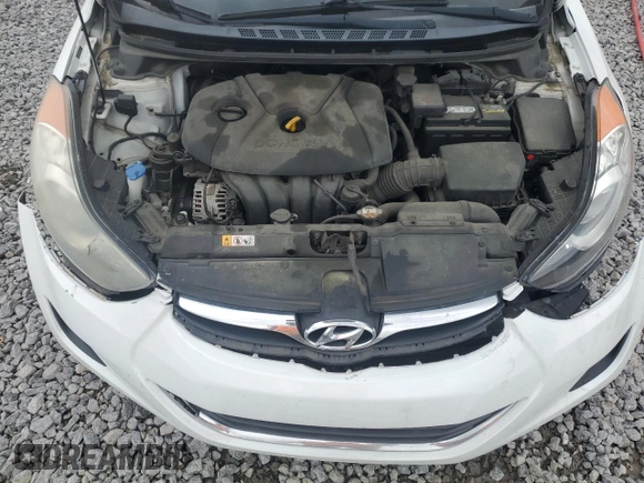 2013 Hyundai Elantra Limited with VIN 5NPDH4AE3DH355331, listed as a Copart auction lot 51640075 with 168,893 mi miles and Salvage Title. Bid and sale history available at DreamBid. Image 11.