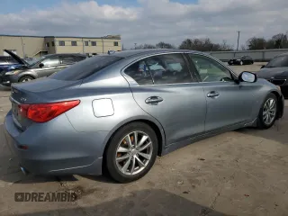 2014 Infiniti Q50 Sport with VIN JN1BV7AP1EM680931, listed as a Copart auction lot 44431595 with Not Provided miles and Salvage Title. Bid and sale history available at DreamBid. Image 3.