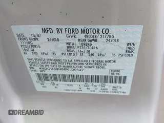 2008 Mercury Mariner с VIN 4M2CU39H68KJ30127, выставлен на аукционе IAAI как лот 42233071 с пробегом 126 904 миль миль и . История ставок и продаж доступна на DreamBid. Изображение 9.