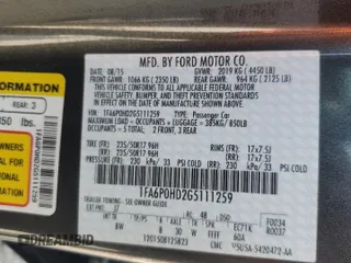 2016 Ford Fusion SE z VIN 1FA6P0HD2G5111259, wystawiony jako Copart lot #60448295 z przebiegiem 52 442 mil mil oraz Czysty tytuł • Clean title. Historia ofert i sprzedaży dostępna na DreamBid. Obrazek 12.
