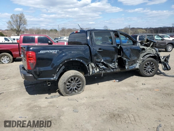 2023 Ford Ranger XL with VIN 1FTER4FH5PLE12746, listed as a Copart auction lot 50188645 with 46,334 mi miles and Salvage title. Bid and sale history available at DreamBid. Image 3.