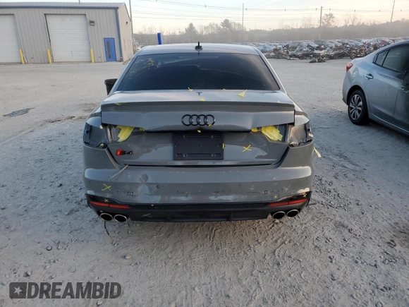 2021 Audi S4 Premium Plus with VIN WAUB4AF45MA063573, listed as a Copart auction lot 79421324 with 36,574 mi miles and Salvage Title. Bid and sale history available at carsss.com. Image 6.