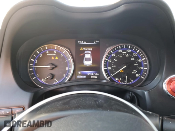 2019 Infiniti Q60 Luxe with VIN JN1EV7EL2KM290162, listed as a Copart auction lot 87421264 with 64,537 mi miles and Salvage title. Bid and sale history available at DreamBid. Image 9.