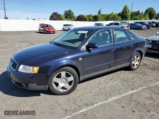2002 Audi A4 1.8T with VIN WAULC68E42A178477, listed as a Copart auction lot 53387164 with 81,263 mi miles and Clean Title. Bid and sale history available at carsss.com. Image 1.