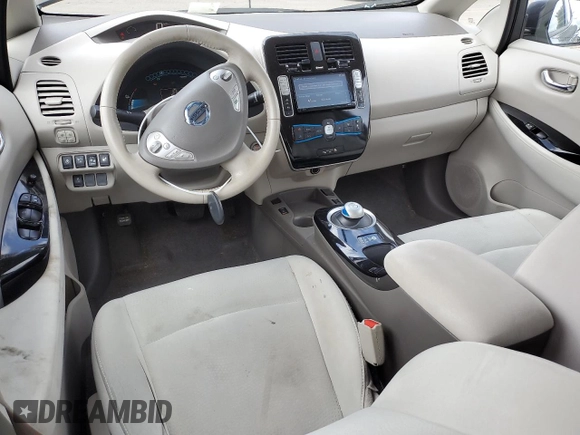 2015 Nissan LEAF SV with VIN 1N4AZ0CP5FC307552, listed as a Copart auction lot 56620624 with 40,007 mi miles and Salvage Title. Bid and sale history available at carsss.com. Image 8.