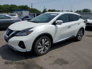 2020 Nissan Murano SL z VIN 5N1AZ2CS5LN113965, wystawiony jako Copart lot #58126345 z przebiegiem 72 162 mil mil oraz Szkoda całkowita • Salvage title. Historia ofert i sprzedaży dostępna na DreamBid. Obrazek 1.
