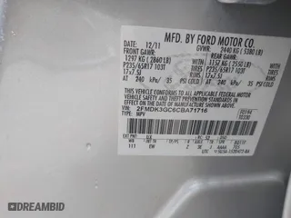 2012 Ford Edge SE with VIN 2FMDK3GC6CBA71716, listed as a IAAI auction lot 41722603 with 150,013 mi miles. Bid and sale history available at carsss.com. Image 9.
