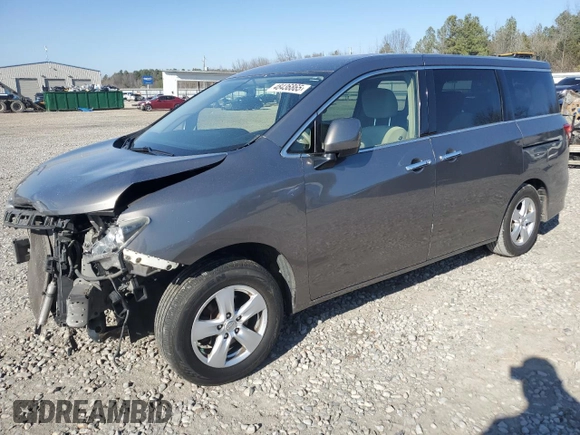 2015 Nissan Quest SV with VIN JN8AE2KP1F9120667, listed as a Copart auction lot 48436865 with 131,819 mi miles and Salvage Title. Bid and sale history available at carsss.com. Image 1.