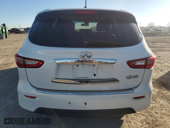 2014 Infiniti QX60 with VIN 5N1AL0MM3EC546530, listed as a Copart auction lot 47818965 with 141,099 mi miles and Salvage title. Bid and sale history available at DreamBid. Image 6.