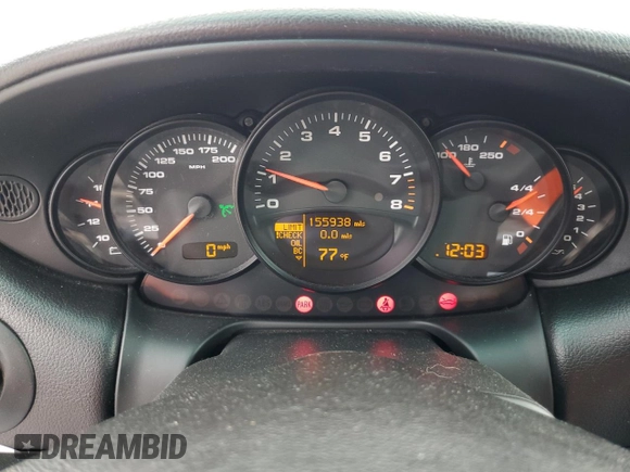 2003 Porsche 911 with VIN WP0AA29983S622403, listed as a Copart auction lot 61023595 with 155,938 mi miles and Salvage title. Bid and sale history available at DreamBid. Image 9.