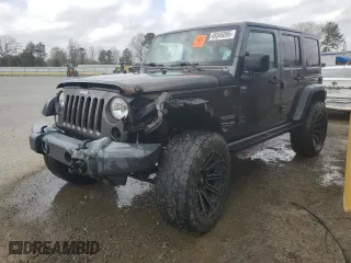 2018 Jeep Wrangler JK Unlimited Sport S with VIN 1C4HJWDG9JL927864, listed as a Copart auction lot 49345095 with 107,087 mi miles and Salvage Title. Bid and sale history available at carsss.com. Image 1.