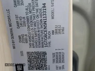 2022 GMC Canyon 4WD Elevation z VIN 1GTG6CEN5N1133194, wystawiony jako Copart lot #44592825 z przebiegiem 33 617 mil mil oraz Szkoda całkowita • Salvage title. Historia ofert i sprzedaży dostępna na DreamBid. Obrazek 12.