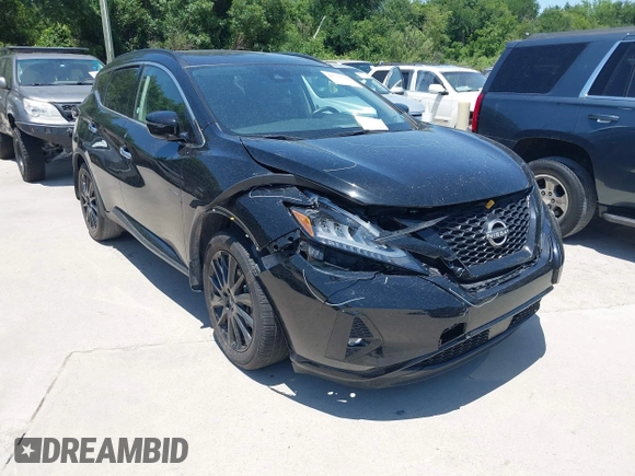 2023 Nissan Murano SV z VIN 5N1AZ2BJ4PC126846, wystawiony jako IAAI lot #42333749 z przebiegiem 65 242 mil mil oraz . Historia ofert i sprzedaży dostępna na DreamBid. Obrazek 1.