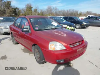 2003 Kia Rio with VIN KNADC125436239329, listed as a IAAI auction lot 41321620 with 92,306 mi miles. Bid and sale history available at carsss.com. Image 1.