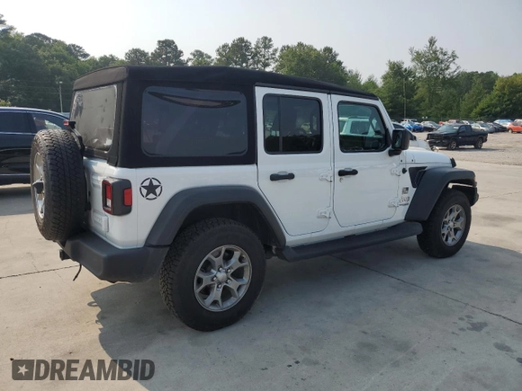 2020 Jeep Wrangler Unlimited Freedom with VIN 1C4HJXDG9LW238432, listed as a Copart auction lot 59087435 with 92,093 mi miles and Salvage title. Bid and sale history available at DreamBid. Image 3.