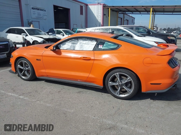 2021 Ford Mustang GT with VIN 1FA6P8CF5M5114482, listed as a IAAI auction lot 41613528 with 63,216 mi miles. Bid and sale history available at carsss.com. Image 14.