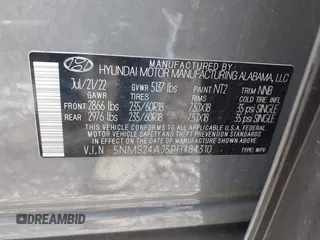 2023 Hyundai Santa Fe SEL z VIN 5NMS24AJ5PH484310, wystawiony jako IAAI lot #41842627 z przebiegiem 49 134 mil mil oraz . Historia ofert i sprzedaży dostępna na DreamBid. Obrazek 9.