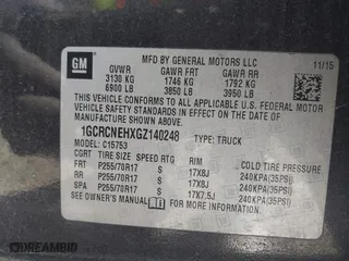 2016 Chevrolet Silverado 1500 LS with VIN 1GCRCNEHXGZ140248, listed as a IAAI auction lot 41647608 with 95,657 mi miles. Bid and sale history available at carsss.com. Image 9.