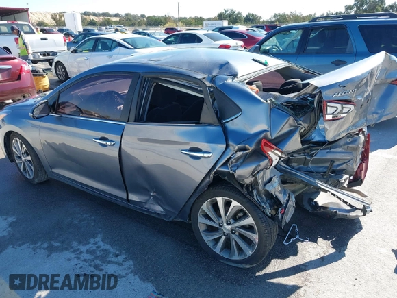 2019 Hyundai Accent Limited with VIN 3KPC34A3XKE069177, listed as a IAAI auction lot 40821291 with 90,855 mi miles. Bid and sale history available at carsss.com. Image 3.