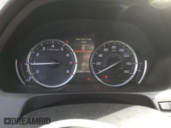 2015 Acura TLX Technology with VIN 19UUB2F51FA024774, listed as a Copart auction lot 49880255 with 138,657 mi miles and Salvage title. Bid and sale history available at DreamBid. Image 9.