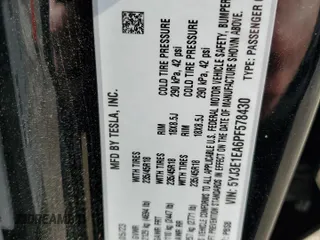 2023 Tesla Model 3 z VIN 5YJ3E1EA6PF578430, wystawiony jako Copart lot #56003665 z przebiegiem 17 930 mil mil oraz Szkoda całkowita • Salvage title. Historia ofert i sprzedaży dostępna na DreamBid. Obrazek 13.