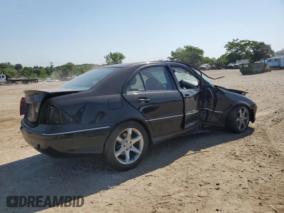 2007 Mercedes-Benz C 230 Sport with VIN WDBRF52H67A948136, listed as a Copart auction lot 62162335 with Not provided miles and Salvage title. Bid and sale history available at DreamBid. Image 3.
