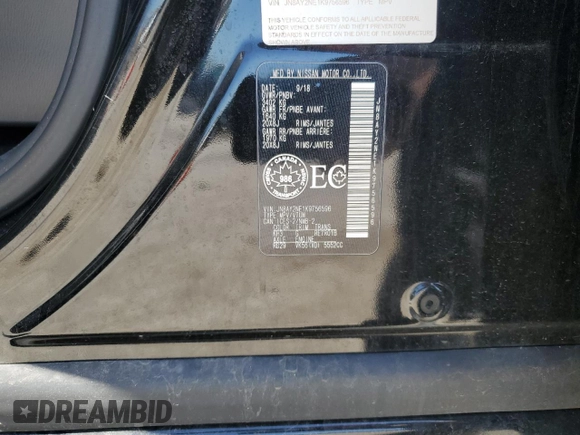 2019 Nissan Armada Platinum with VIN JN8AY2NE1K9756596, listed as a Copart auction lot 52228374 with Not Provided miles and Salvage Title. Bid and sale history available at carsss.com. Image 13.