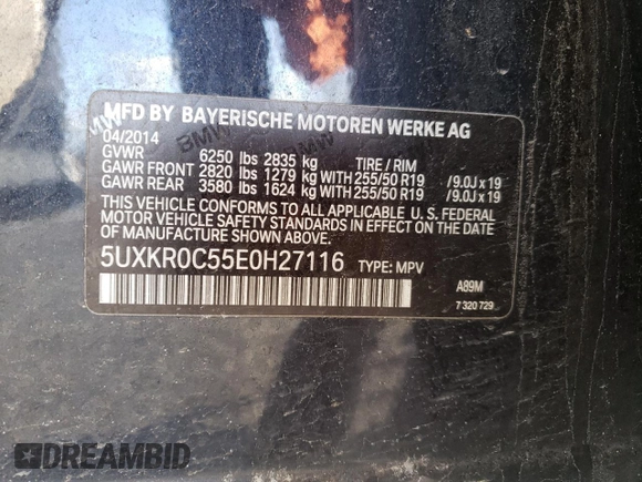 2014 BMW X5 xDrive35i with VIN 5UXKR0C55E0H27116, listed as a Copart auction lot 49119335 with 178,934 mi miles and Salvage Title. Bid and sale history available at carsss.com. Image 13.