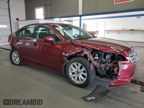 2016 Subaru Legacy Premium with VIN 4S3BNAD65G3054837, listed as a Copart auction lot 57000325 with 126,299 mi miles and Salvage title. Bid and sale history available at DreamBid. Image 4.