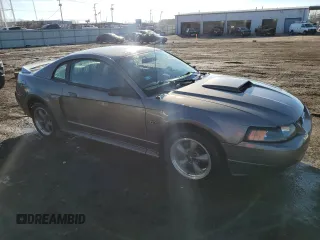 2002 Ford Mustang GT Deluxe with VIN 1FAFP42X02F222566, listed as a Copart auction lot 46365355 with 0 mi miles and Salvage Title. Bid and sale history available at carsss.com. Image 4.