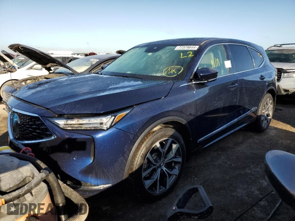 2023 Acura MDX w/Technology Package with VIN 5J8YD9H46PL007872, listed as a Copart auction lot 77379844 with 0 mi miles and Non Repairable. Bid and sale history available at carsss.com. Image 1.