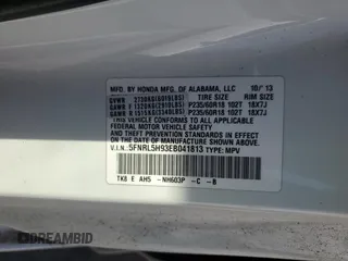 2014 Honda Odyssey Touring with VIN 5FNRL5H93EB041813, listed as a Copart auction lot 63920265 with 153,405 mi miles and Clean title. Bid and sale history available at DreamBid. Image 13.