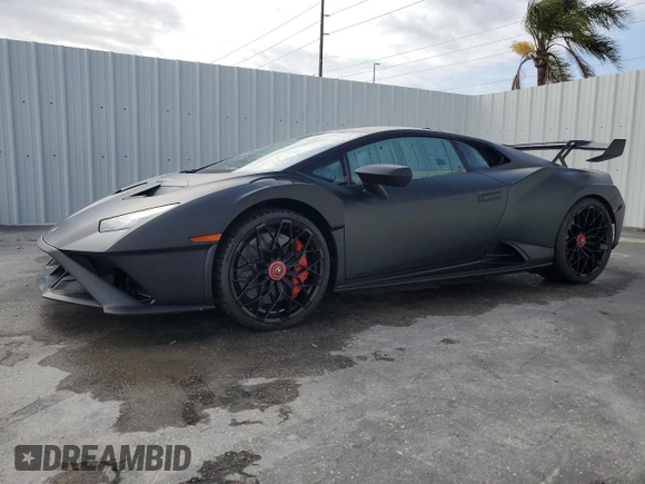2022 Lamborghini Huracan z VIN ZHWUA6ZX0NLA18998, wystawiony jako Copart lot #87111104 z przebiegiem Nie podano mil oraz Nie do naprawy • Non repairable. Historia ofert i sprzedaży dostępna na DreamBid. Obrazek 1.