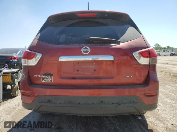 2014 Nissan Pathfinder S with VIN 5N1AR2MM4EC633105, listed as a Copart auction lot 56844185 with 217,994 mi miles and Salvage title. Bid and sale history available at DreamBid. Image 6.